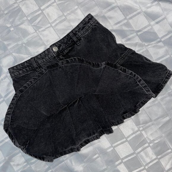 🎉 Bundle Deal: 4 for $20! 🎉 denim skirt with pleats - Picture 4 of 9